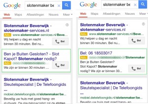 oproepextensies Google Adwords